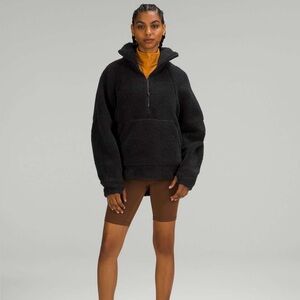lululemon scuba oversized fleece funnel-neck half-zip